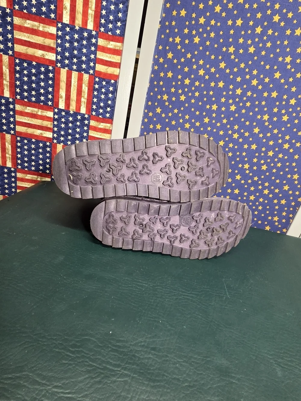 **Purple Metallic Leopard Print Cozy Boots**